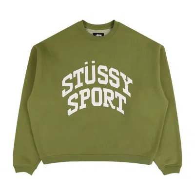 Pre-owned Stussy Big Crackle Sport Crewneck 'green' | Men's Size M