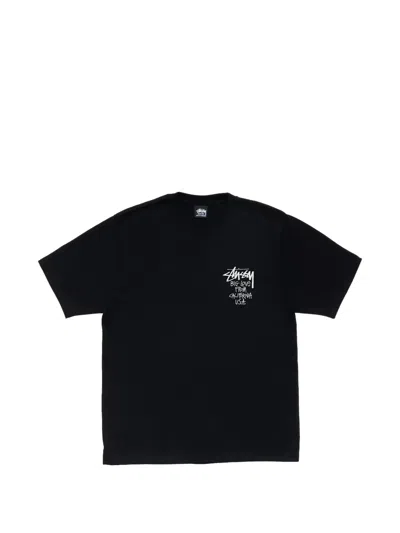 Stussy Big Love Tee Cotton T-shirt In Black