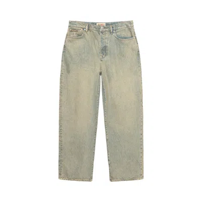 Pre-owned Stussy Big Ol Denim High Waisted Jean 'beach Wash' | Blue | Men's Size 28