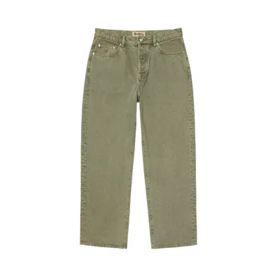 Pre-owned Stussy Big Ol' Denim Jean 'faded Army' | Green | Men's Size 34