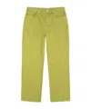 Stussy Straight Leg Canvas Trousers With Rivets In Green