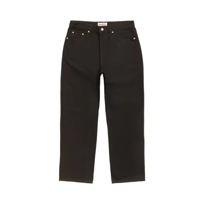 Pre-owned Stussy Big Ol' Jean Denim 'raw Black Contrast Stitch' | Men's Size 34