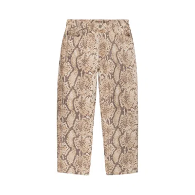 Pre-owned Stussy Big Ol' Jean 'phyton' In Tan