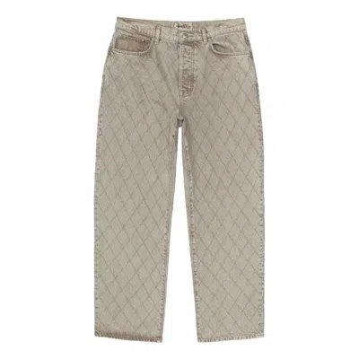Stussy Big Ol Jean Quilted Denim 'khaki' In Yellow