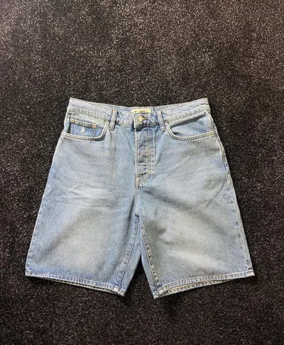 Pre-owned Stussy Big Ol Jeans Shorts Washed Blue Size 32 Jorts