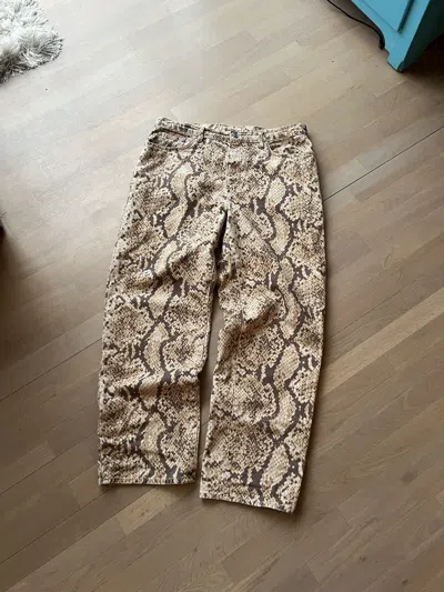 Pre-owned Stussy «big Ol» Jeans Snakeprint In Snakeskin | ModeSens