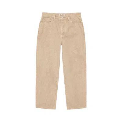 Pre-owned Stussy Big Ol Needlepunch Canvas Jeans 'khaki' | Tan | Men's Size 30 In Brown