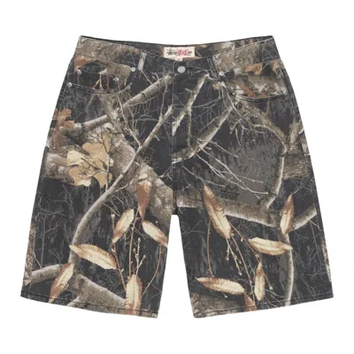 Pre-owned Stussy Big Ol' Short 'camo' In Black