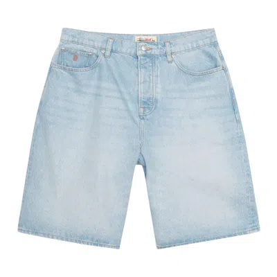 Pre-owned Stussy Big Ol' Short Denim 'light Wash' | Blue | Men's Size 28