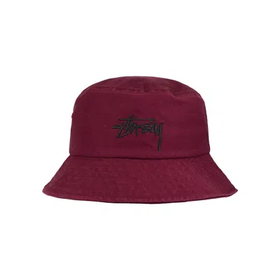 Pre-owned Stussy Big Stock Bucket Hat 'burgundy' | Red | Men's Size S/m