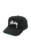 Stussy Logo-embroidered Baseball Cap In Black