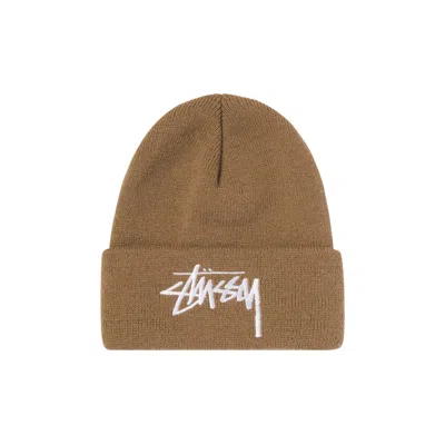 Pre-owned Stussy Big Stock Cuff Beanie 'brown' | Men's Size Onesize