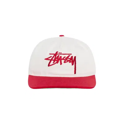 Pre-owned Stussy Big Stock Hat 'cardinal' | White | Men's Size Onesize