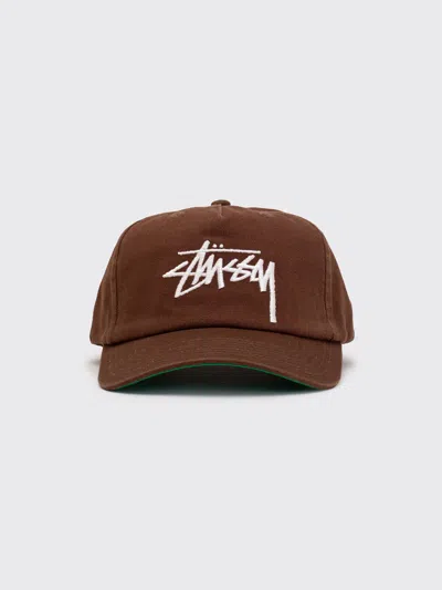 Stussy Big Stock Mid Depth Cap In Brown