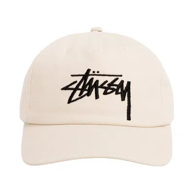 Pre-owned Stussy Big Stock Mid Depth Cap 'faded Tan' | Men's Size Onesize