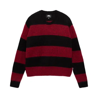 Pre-owned Stussy Big Stripe Crew 'red' | Men's Size Xl