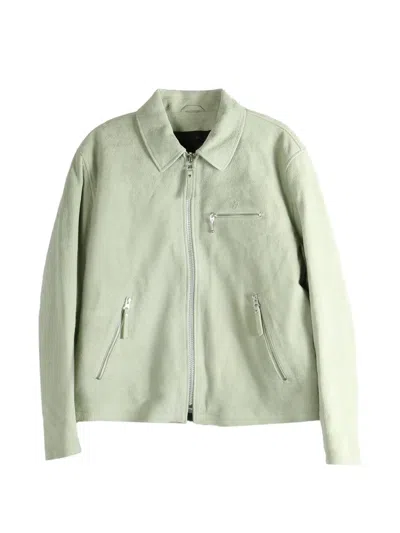 Stussy Bing Suede Jacket In Green