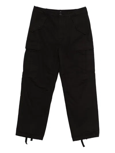 Stussy Black Cotton Ripstop Trousers