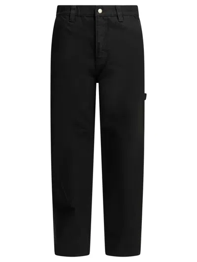 Stussy Workgear Cotton Trousers In Black