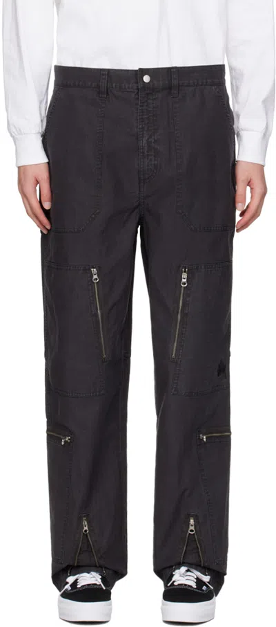 Stussy Black Flight Trousers In Blac Black