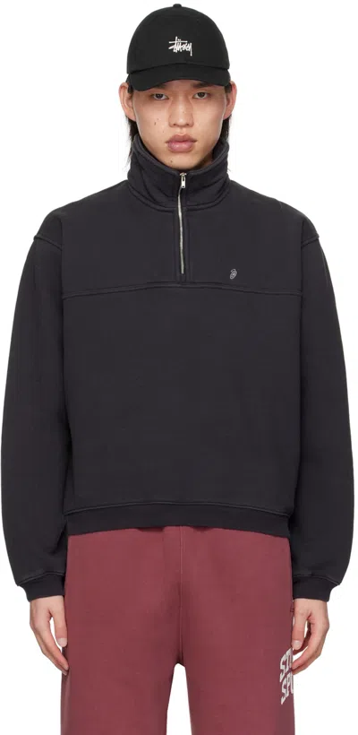Stussy Black Half-zip Sweater