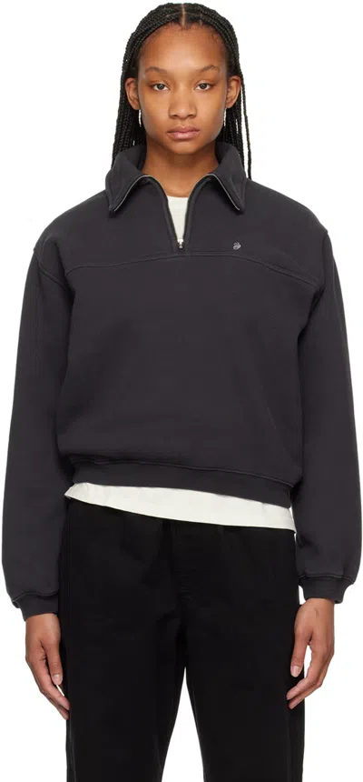 Stussy Black Half-zip Sweatshirt