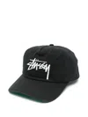 Stussy Logo-embroidered Baseball Cap In Black