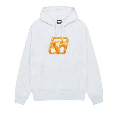 Pre-owned Stussy Blaze Hoodie 'ash Heather' | Grey | Men's Size L