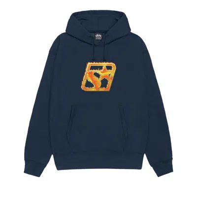 Pre-owned Stussy Blaze Hoodie 'navy' | Blue | Men's Size M