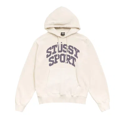 Pre-owned Stussy Block Sport Hoodie Garment Dyed 'bone' | Cream | Men's Size Xl