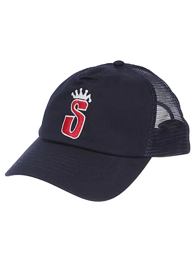 Stussy Blue Cotton Polyester Hats