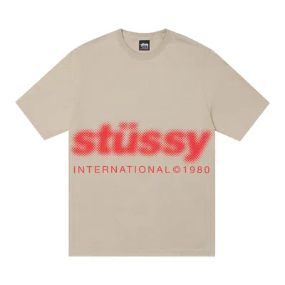 Pre-owned Stussy Blur Tee 'khaki' In Tan