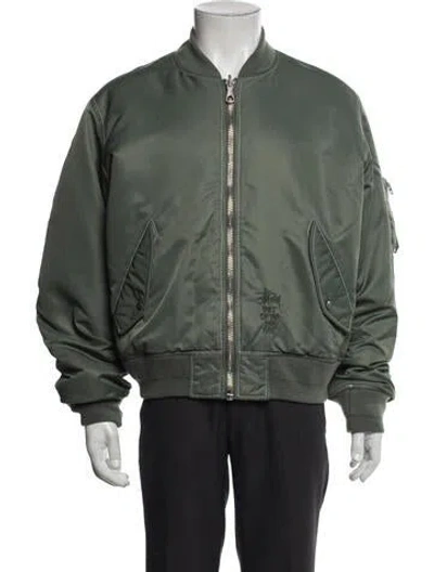Pre-owned Stussy Bomber Jacket In Green