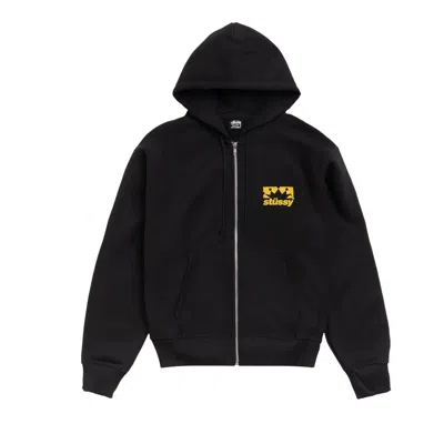 Pre-owned Stussy Box Crown Zip Hoodie 'black' | Men's Size L