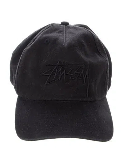 Pre-owned Stussy Branded Embroidered Hat W/tags In Black