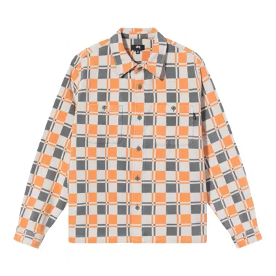 Pre-owned Stussy Brent Plaid Long-sleeve Shirt 'tan'