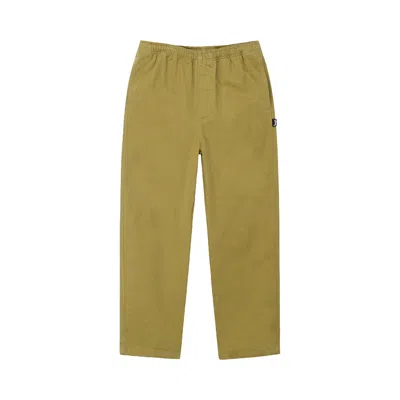 Pre-owned Stussy Brushed Beach Pant 'bright Olive' In Green
