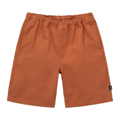 Pre-owned Stussy Brushed Beach Short 'rust' In Brown