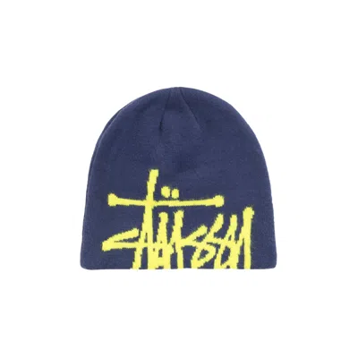 Pre-owned Stussy Brushed Out Basic Skullcap 'navy' | Blue | Men's Size Onesize