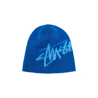 Pre-owned Stussy Brushed Out Stock Skullcap 'blue'