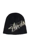 Stussy Brushed-texture Skullcap In Black