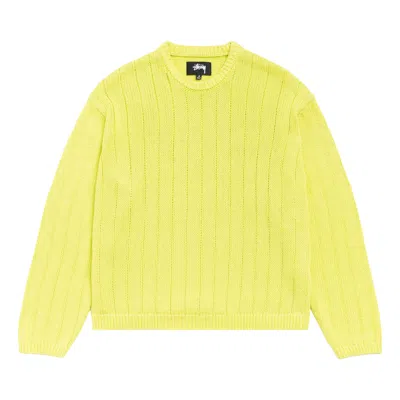 Pre-owned Stussy Buana Logo Sweater 'lime' | Green | Men's Size Xl