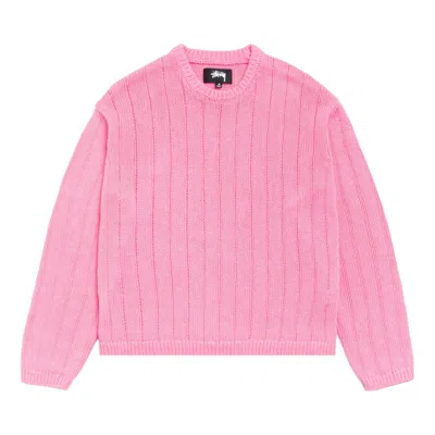 Pre-owned Stussy Buana Logo Sweater 'pink' | Men's Size Xl