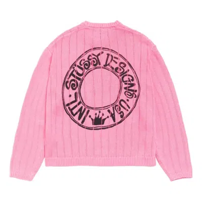 Stussy Buana Logo Sweater 'pink' In Multi
