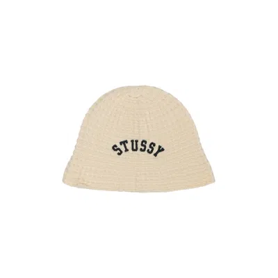 Pre-owned Stussy Bucket Hat 'bone' | Cream | Men's Size Onesize In White