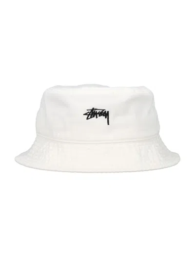 Stussy Bucket Hat Stock In White