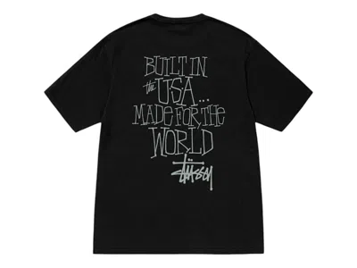 Pre-owned Stussy Built In Usa Pigment Dyed Tee Shirt In Black