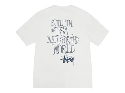 Pre-owned Stussy Built In Usa Pigment Dyed Tee Shirt In Natural