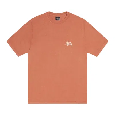 Pre-owned Stussy Built In Usa Tee Pigment Dyed 'rust' | Orange | Men's Size L