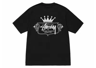 Pre-owned Stussy Built To Last Pigment Dyed Tee Shirt In Black